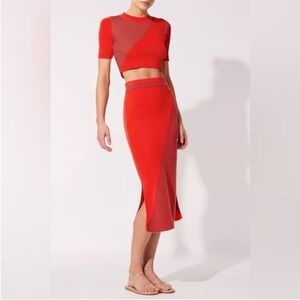 Top and bottom Solid and Stripped knit set!